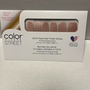 New Color Street At The Plaza Real Nail Polish Strips Metallic Light Pink Women